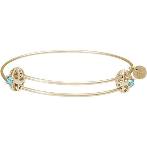 Graceful Bangle - March 14K Gold - 20-518-3-14K