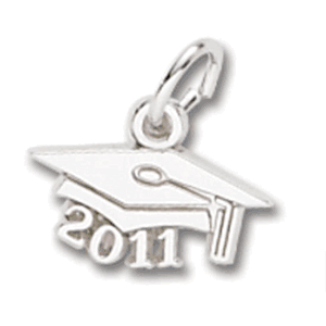 Grad Cap 2011 Charm - Sterling Silver - 10-6741