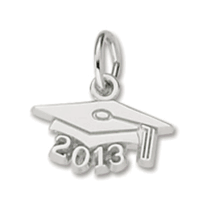 Grad Cap 2013 Charm - Sterling Silver - 10-6743