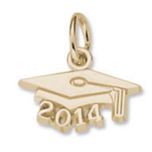 Grad Cap 2014 Charm - 10K Gold - 10-6744-10kg