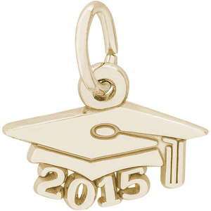 Grad Cap 2015 Charm - 10K Gold - 10-6745-10kg