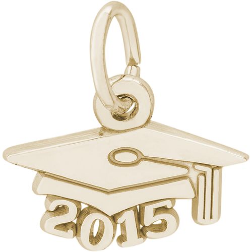 Grad Cap 2015 Large Charm - 14K Gold - 10-6915-14kg