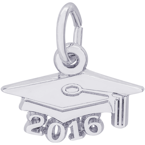 Grad Cap 2016 Charm - Sterling Silver - 10-6746-s