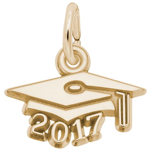Grad Cap 2017 Charm - 10K Gold - 10-6747-10kg