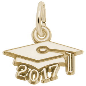 Grad Cap 2017 Charm - Gold Plated - 10-6747-gp