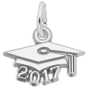 Grad Cap 2017 Charm - Sterling Silver - 10-6747-s