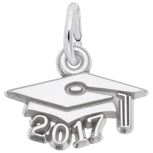 Grad Cap 2017 Charm - Sterling Silver - 10-6747-s