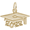 Grad Cap 2022 Large 14k Gold Charm - 10-6922-0-14k