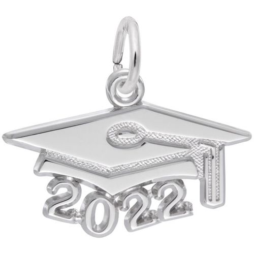 Grad Cap 2022 Large Sterling Silver Charm- 10-6922-0-ss