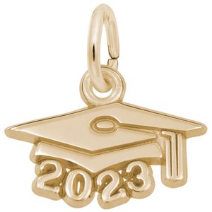 Grad Cap 2023  Charm,  Gold Plated Charm - 10-6753-0-gp