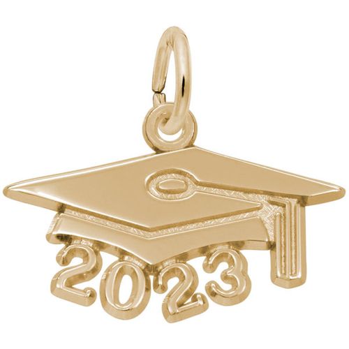 Grad Cap 2023 Large 10k Gold Charm - 10-6923-0-10k