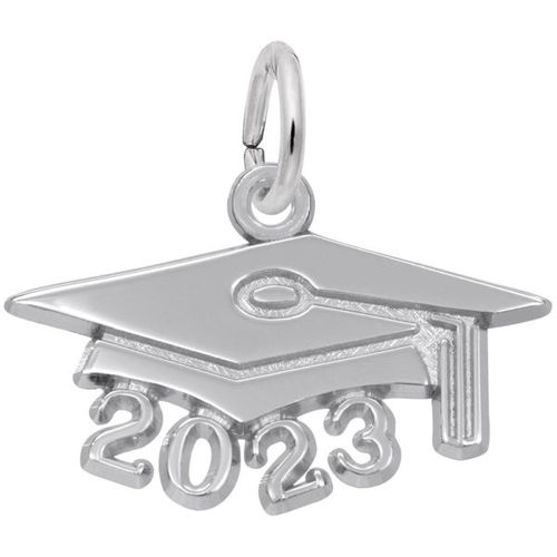 Grad Cap 2023 Large Sterling Silver Charm- 10-6923-0-ss