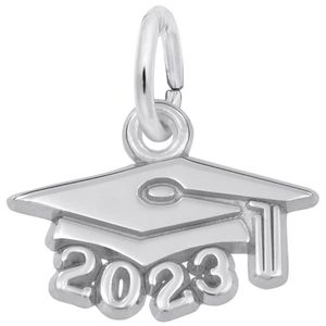 Grad Cap 2023 Sterling Silver Charm- 10-6753-0-ss