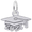 Grad Cap 2024 Charm 14K While Gold - 10-6754-0-14KW
