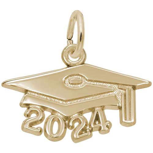 Grad Cap 2024 Large Charm 10K Gold - 10-6924-0-10K