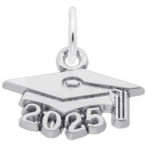 Grad Cap 2025 Charm Sterling Silver - 10-6755-0-SS