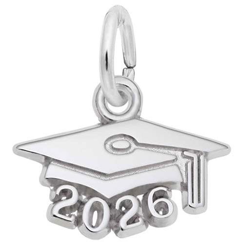 Grad Cap 2026 Charm Sterling Silver - 10-6756-0-SS