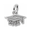 Graduation Cap 2010 Charm White Gold - 10-6740