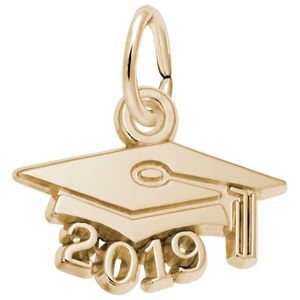 Graduation Cap 2019 Charm - 10K Gold - 10-6749-10kg