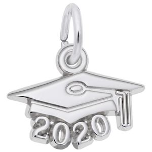 Graduation Cap 2020 Charm - 14K White Gold - 10-6750-wg