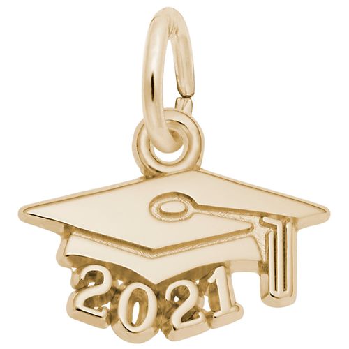 Graduation Cap 2021 Charm - 10K Gold - 10-6751-10kg