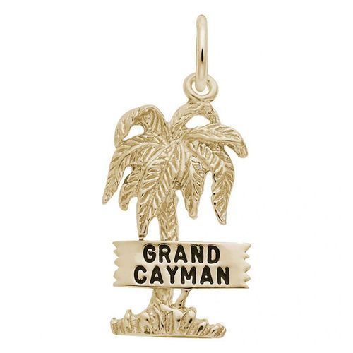 Grand Cayman Palm Tree Charm - Gold Plated - 10-7869-gp