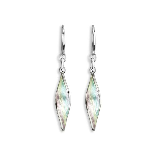 Green Aurora Wire Earrings, Sterling Silver - NW0493A