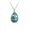 Green Dragonfly Egg Necklace - Diamonds  Sterling Silver - NN0582WA