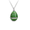 Green Egg Necklace - Diamonds  Sterling Silver - NN0584WA