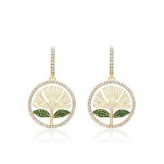 14K Yellow Gold Rare Blooms Earrings