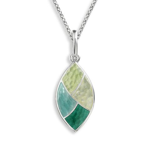 Green Marquise Necklace, Sterling Silver - NN0554C