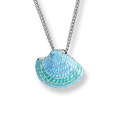 Green Shell Necklace Sterling Silver - SN0517C