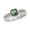 Green Tourmaline & Diamond Ring - Sterling Silver Size 7 - 70566LGT-SS