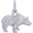 Grizzly Bear 3 Dimensional Charm - Sterling Silver - 10-1730-s