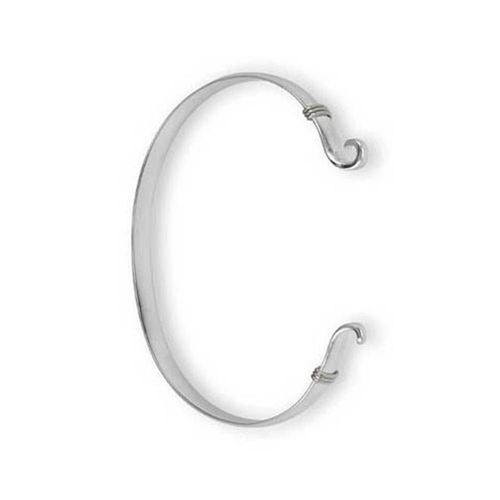 Custom Clasp Bracelet - Rhodium Plated 4mm 6 Inch - MCS460 6 Inch - MCS460-R