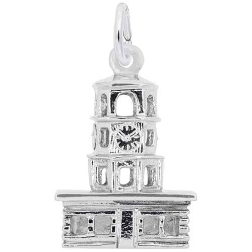 Halifax Town Clock Charm 14K While Gold - 10-1608-0-14KW