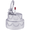 Happy Birthday Cake Charm-White Gold - 10-8282
