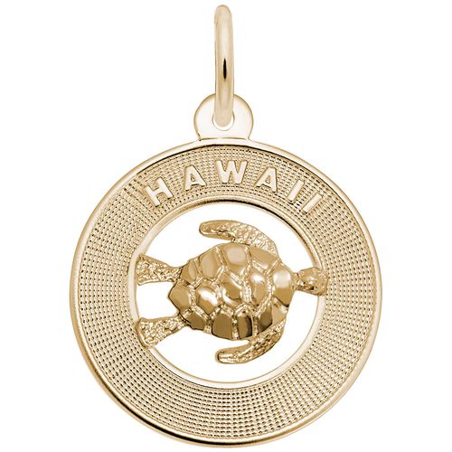 Hawaii with Turtle Charm Gold Plated - 10-1853