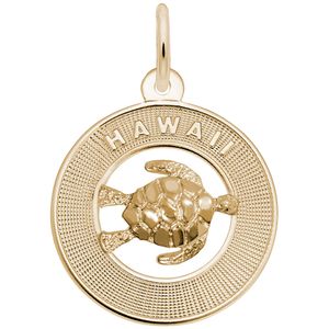 Hawaii with Turtle Charm Gold Plated - 10-1853