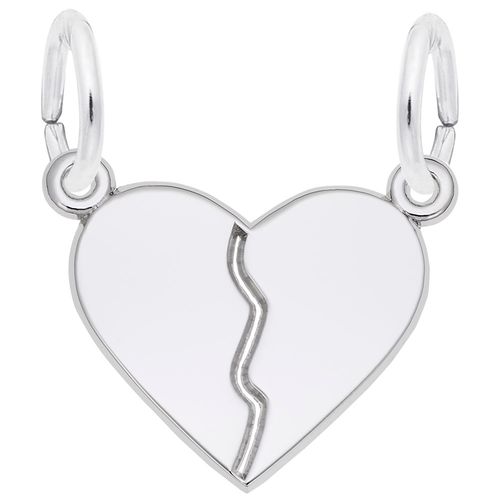 Heart Charm - 14K White Gold - 10-8357