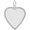 Heart Disc Charm - 14K White Gold - 10-8379