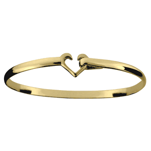 Heart Hook Bracelet - 14K Yellow Gold 4mm 8.0 Inch