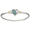 Heart Larimar Cable Hook Bracelet - Silver & 14K Gold 3.5mm 7 Inch