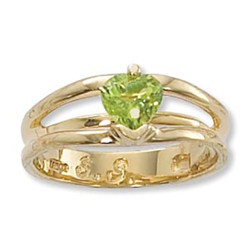 Heart Peridot Ring - 14K Yellow Gold Size 7 - 70912PE