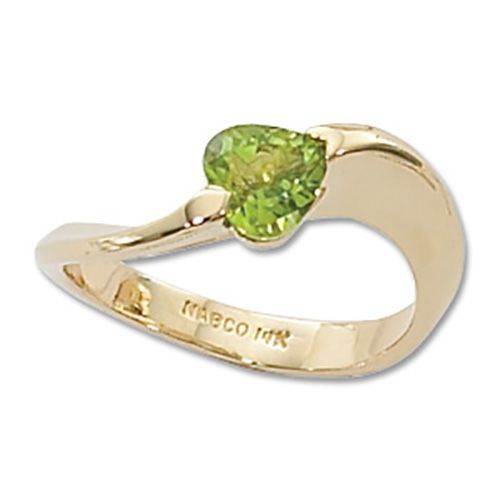Heart Peridot Ring - 14K Yellow Gold Size 7 - 70389PE