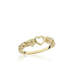 Heart Plumeria Diamond Ring