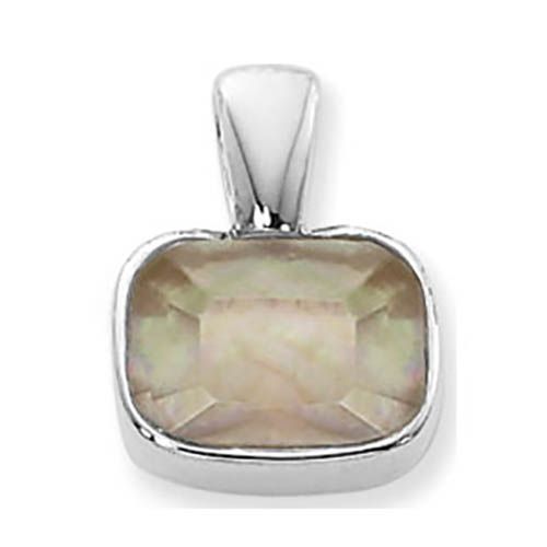 Heirloom Cushion Bronze MOP Pendant - Sterling Silver