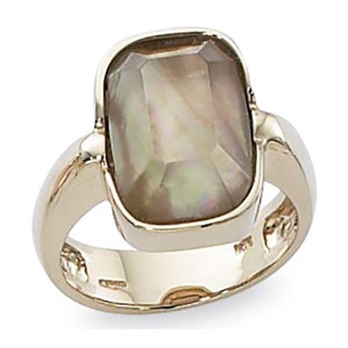 Heirloom Cushion Bronze MOP Ring - 14K Yellow Gold Size 7