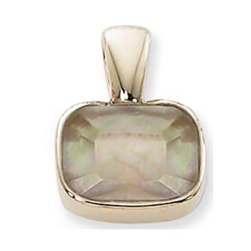 Heirloon Cushion Bronze MOP Pendant - 14K Yellow Gold