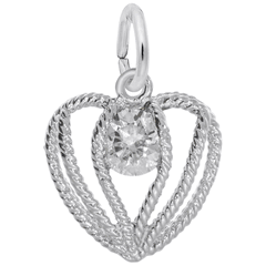 Held in Love Heart April Charm